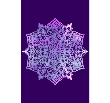 Zen rolgordijnën Paarse mandala-vorm.. - TenStickers