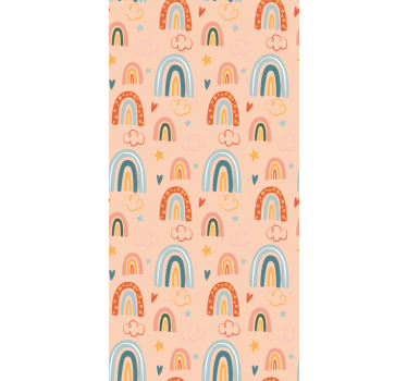 Regenboogpatroon genot rolgordijn kinderkamer - TenStickers