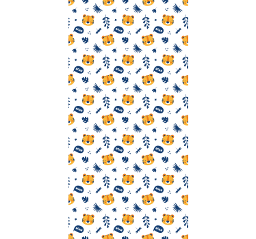 Baby tijgergezichten babykamer rolgordijn - TenStickers