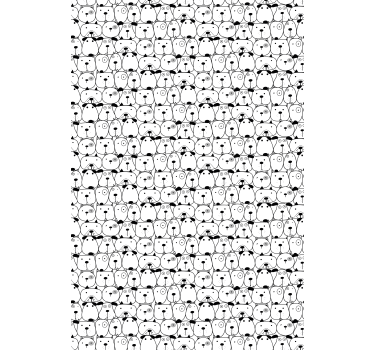 Zwart-witte katten en honden rolgordijn dieren - TenStickers