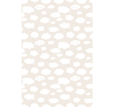 Wolken rolgordijnen Beige achtergrond met huilen - TenStickers