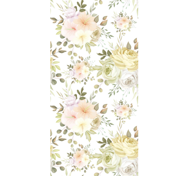 Rolgordijn bloemen Mooi bloemen naadloos patroon - TenStickers