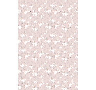 Beige eenhoorn fantasie rolgordijn kinderkamer - TenStickers