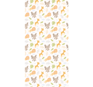 Rolgordijn babykamer nordische minimalistische safari - TenStickers