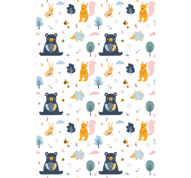Noordse boswezens rolgordijn dieren - TenStickers