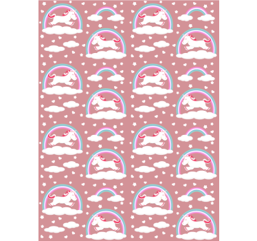 Magisch eenhoorn thema rolgordijn kinderkamer - TenStickers