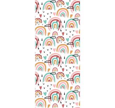 Aquarel minimalistisch regenbogenpatroon rolgordijn - TenStickers