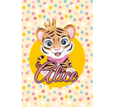 Aangepaste babytijger rolgordijn kinderkamer - TenStickers