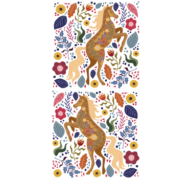 Majestueus paardensilhouet rolgordijn dieren - TenStickers
