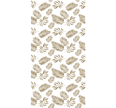 Rolgordijn bloemen en planten met elegant loofmotief - TenStickers