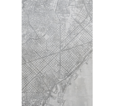 Stadskaart patroon rolgordijn wereldmap - TenStickers