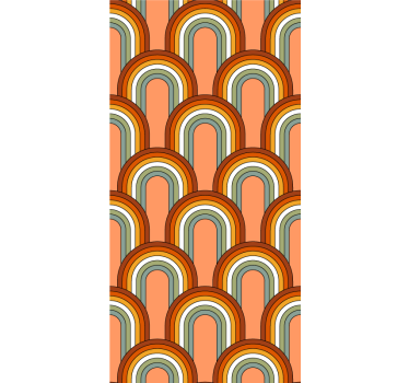 Retro boog patronen rolgordijn meer vintage - TenStickers