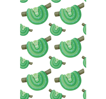 Groen slang ontwerp rolgordijn meer dieren - TenStickers