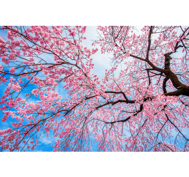 Sakura-ledemaat rolgordijn meer bloemen en planten - TenStickers