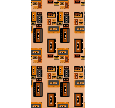 Retro cassettebandjes rolgordijn meer vintage - TenStickers