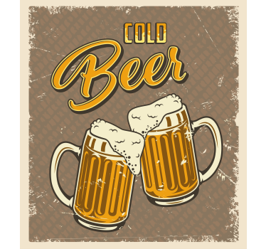 Koude bierpullen raambekleding sport - TenStickers