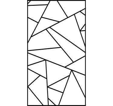 Rolgordijnen badkamer Zwarte geometrische lijnen minimalistisch d - TenStickers
