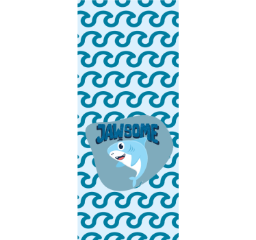 Babyhaai met naam rolgordijn kinderkamer - TenStickers