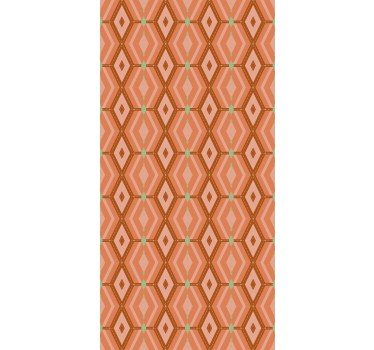 Klassiek rolgordijn eetkamer Jaren '30 herfsttint geometrisch - TenStickers