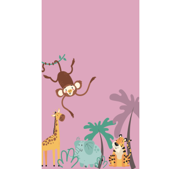 Rolgordijn kinderkamer met diermotieven - TenStickers