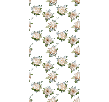 Kosmopolitisch ontwerp rolgordijn bloemen - TenStickers