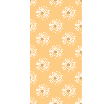 Geel madeliefjes ontwerp rolgordijn bloemen - TenStickers