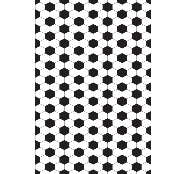 Hexagonaal patroon voetbal rolgordijn - TenStickers