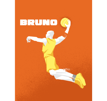 Gepersonaliseerd basketbal rolgordijn - TenStickers