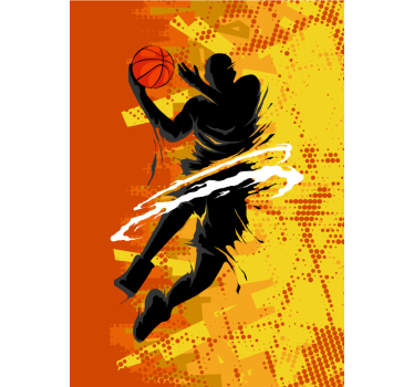 Rolgordijn tienerkamer speler basketbal - TenStickers