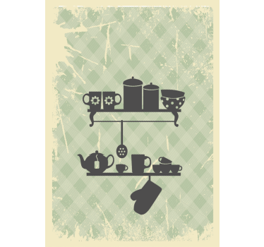 Keukenplanken Rolgordijn keuken - TenStickers