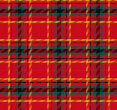 Kerst rode tartan textuur rolgordijn - TenStickers