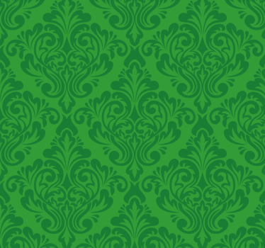 Damastbloemen Rolgordijn groen  - TenStickers