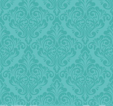 Damast Rolgordijn woonkamer turquoise - TenStickers