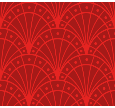 Elegante rode art deco Rolgordijn woonkamer - TenStickers