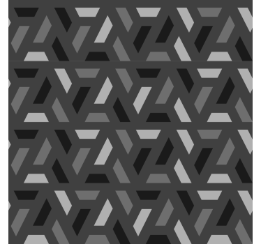 Geometrische zwarte tinten rolgordijn woonkamer - TenStickers