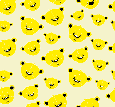 Draagt patroon Gele rolgordijn - TenStickers