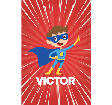 Super kind Gepersonaliseerd rolgordijn kinderkamer - TenStickers
