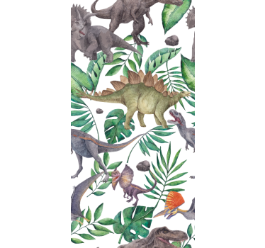 Jura aquarel patroon Dino jaloezie - TenStickers