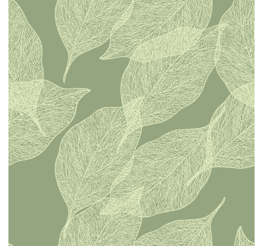 Groot bladpatroon Rolgordijn groen - TenStickers