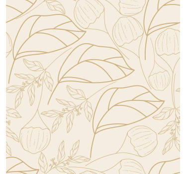 Dun plantenpatroon elegant raambekleding - TenStickers