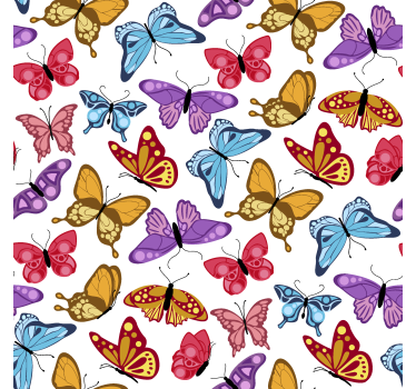 Kleurrijk ontwerp raambekleding vlinders - TenStickers