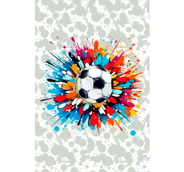 Explosie voetbal rolgordijn - TenStickers