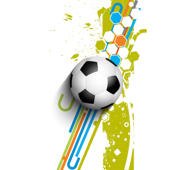 In actie voetbal rolgordijn - TenStickers
