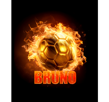 Gouden vuurbal voetbal rolgordijn - TenStickers