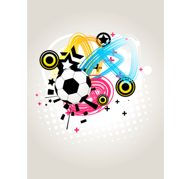 Passie in beweging voetbal rolgordijn - TenStickers