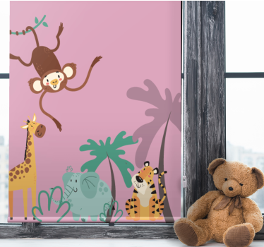 Rolgordijn kinderkamer met diermotieven - TenStickers