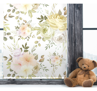 Rolgordijn bloemen Mooi bloemen naadloos patroon - TenStickers