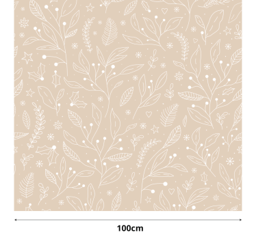 Kerst planten rolgordijn woonkamer beige - TenStickers