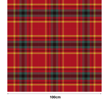 Kerst rode tartan textuur rolgordijn - TenStickers