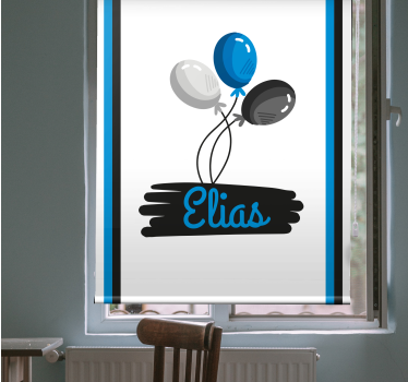 Aangepast ballonontwerp rolgordijn gepersonaliseerd - TenStickers